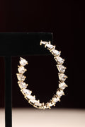 Gold Swarovski Large Hoops
