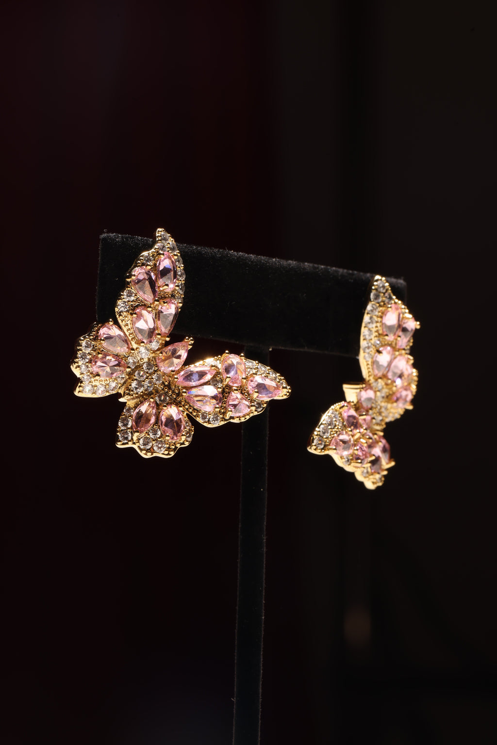 SWAROVSKI CRYSTAL BUTTERFLY EARRINGS